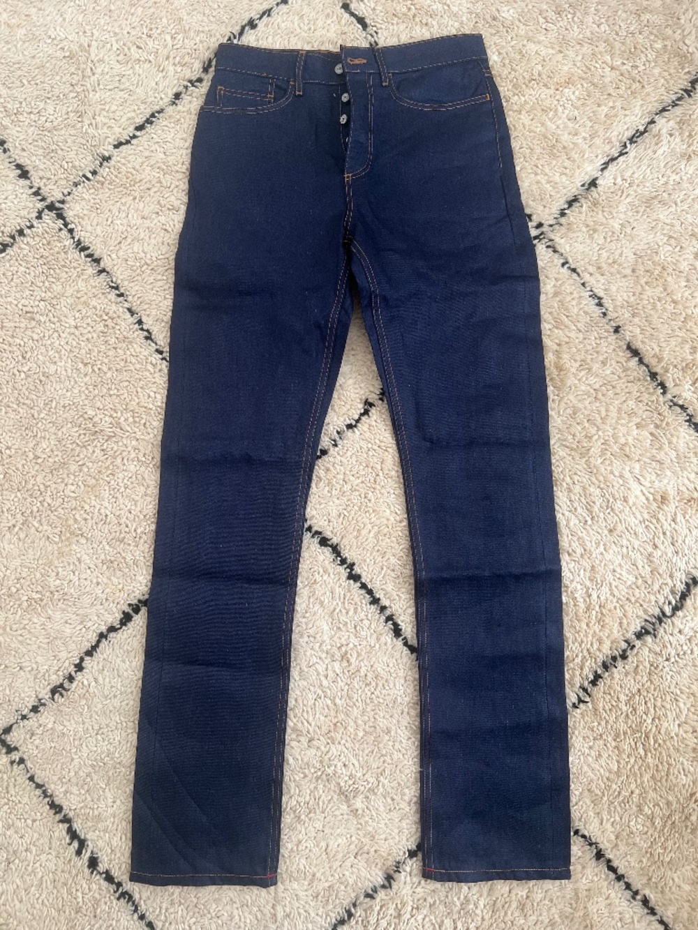 Gustin Japan Linen IndigoXBlack 100% linen denim, vintage straight fit, size 32